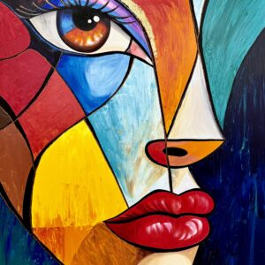 Kaleidoscope of Life II – 48"x60", Acrylic, Glitter & Gold Leaf on Canvas