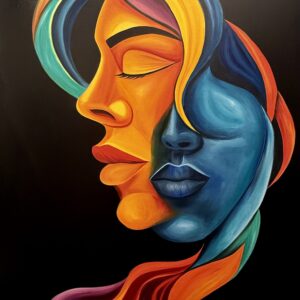 Two Sides of Us – 48"x60", Acrylic on Canvas