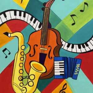 When Music Paints II – 48"x36", Acrylic on Canvas